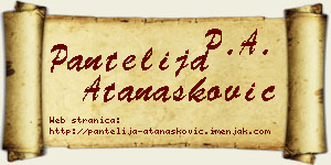 Pantelija Atanasković vizit kartica